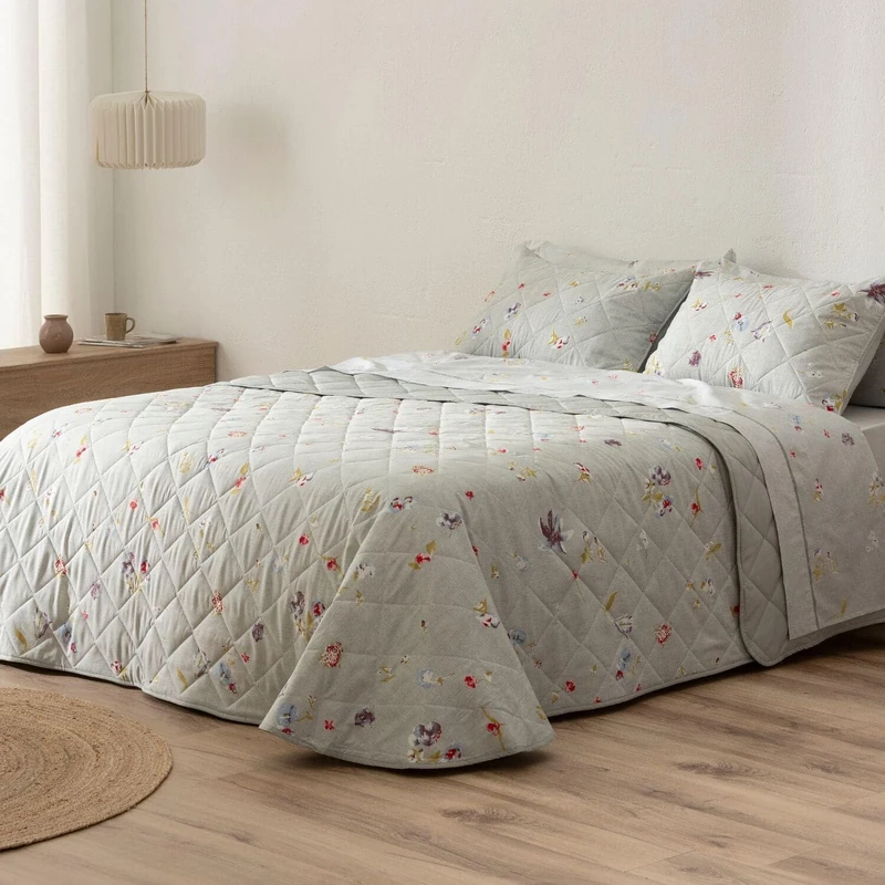 Burrito Blanco | Boutí Bedspreads | 105 cm Bed Design 629 | Grey Color (105 x 190/200 cm.)