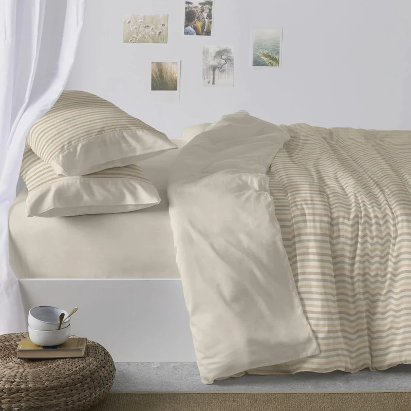 Burrito Blanco Duvet Covers, Cotton, Camel, Ancho de 150 a 160