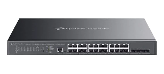TP-Link Omada SG3428XMPP Network Switch, 24 Gigabit PoE Ports, 500W Budget, Cloud Management