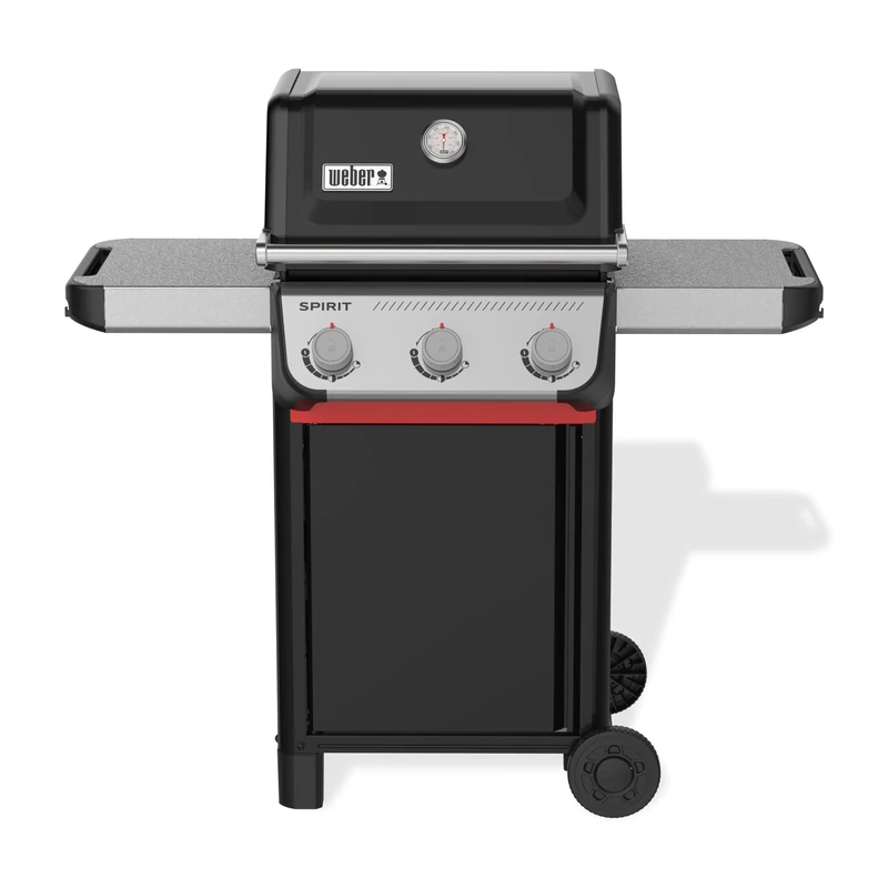Weber Spirit E-310 Gas Barbecue / 3 Burners, Snap-Jet Ignition, Durable Wheels and Warming Rack, 51 x 46 cm Cooking Surface, Compatible with Weber Works Side Rails, Black/Silver