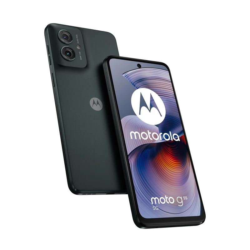 Motorola Moto G55 5G(6.49''Full HD+ 120Hz,Water-repellent IP52,50MP camera with OIS,5000mAh battery,Dolby Atmos audio,Android 14,MediaTek Dimensity 7025,Dual SIM),Forest Grey (Renewed)