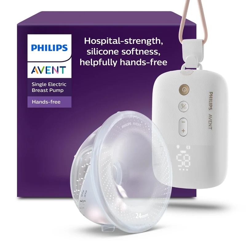 Philips Avent Hands-Free Single Electric Breast Pump, Hospital-Strength Motor, Mimics Baby's Drinking Rhythm, Pumps up to 85 Times per Minute, Light Collection Cup, 2 Breast Shields, Model SCF531/11