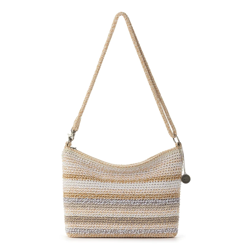 The Sak Lumi Convertible Crossbody Purse - Women's 3-in-1 Handbag for Everyday & Travel -Small Clutch Bag With Zipper Closure, Sand Stripe, One Size