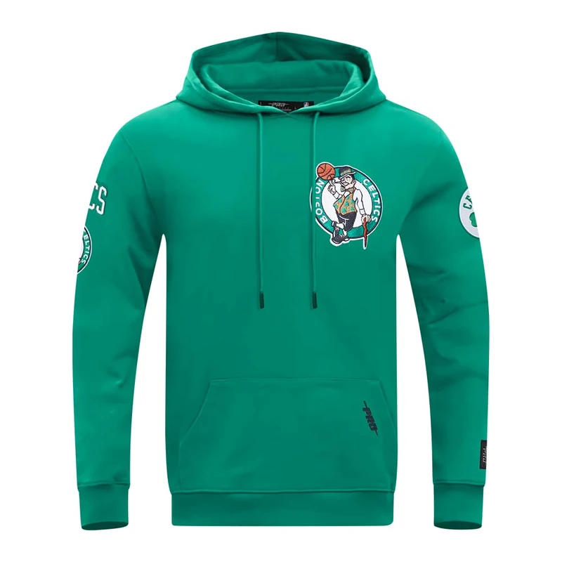 Pro Standard Mens NBA Boston Celtics Classic Chenille Pull Over Hoodie Green XL - Image 1