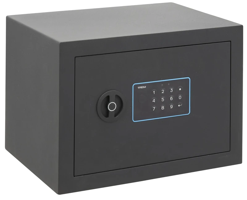 ARREGUI Blue 650120 Steel Safe with Electronic Lock | 25 x 35 x 25 cm | 18 L | Safe Box for Home and Home | Keyboard with Programmable Codes | with Emergency Key | Graphite
