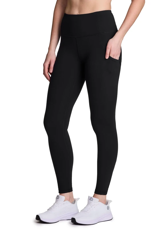 Avalanche Women's Super Soft Cargo Hiking Gym Full Length Legging with Pockets, Envelope Black, S