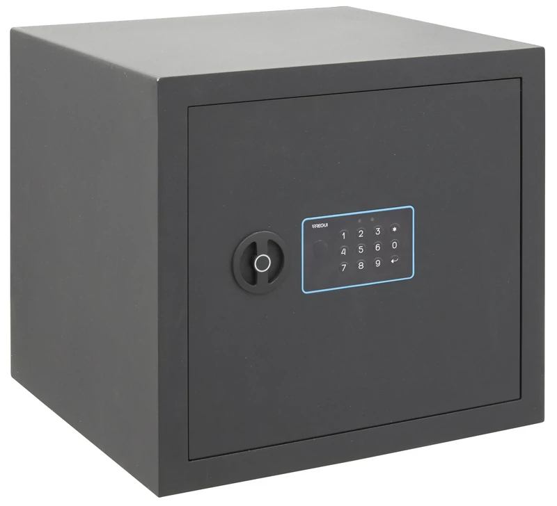 ARREGUI Blue 650160 Steel Safe with Electronic Lock | 38 x 35 x 36 cm | 42 L | Safe Box for Home and Home | Keyboard with Programmable Codes | with Emergency Key | Graphite