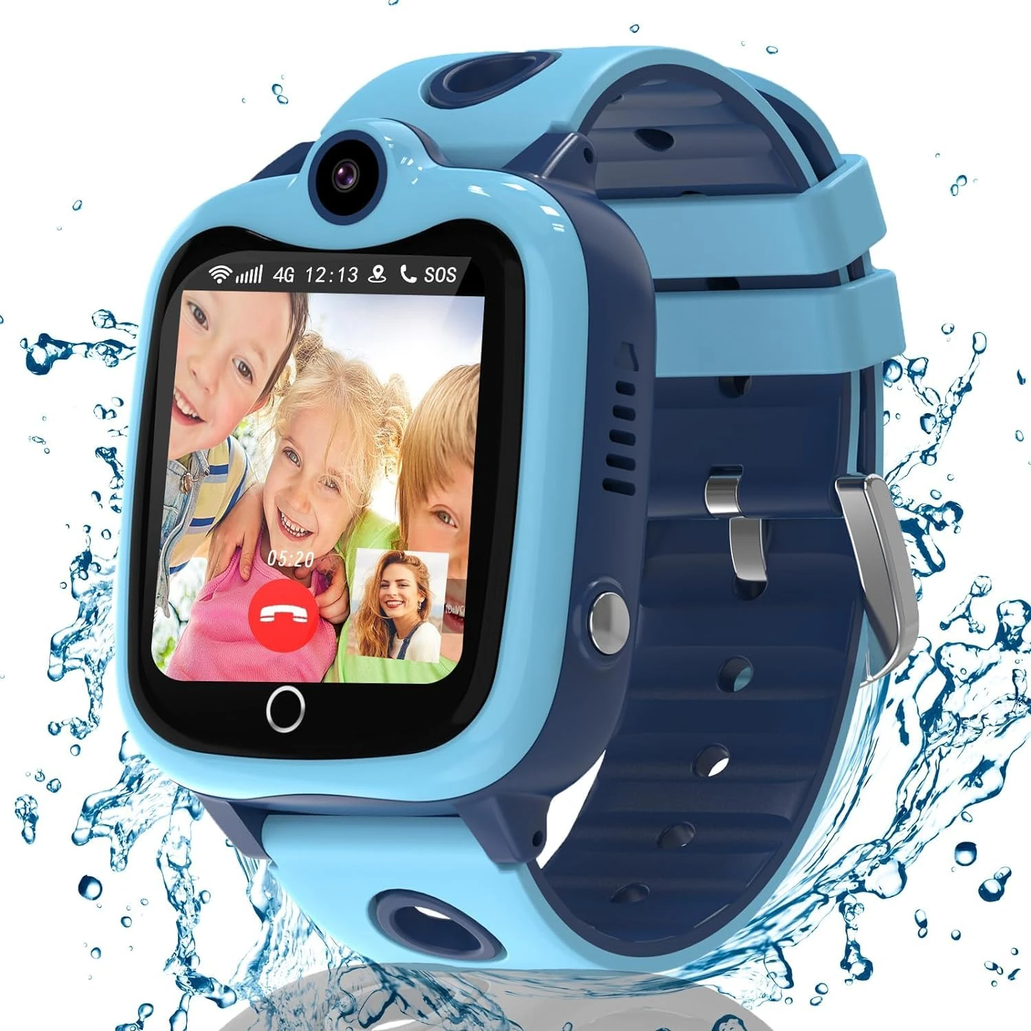 Ruopoem Kids Smart Watch Boys Girls, 4G Smart Watch for Kids Watch with Video Call GPS SOS Voice Chat Games School Mode Alarm Clock, KidsGPS Tracker Watch Phone Birthday Toy Gifts for 4-12 Years Old