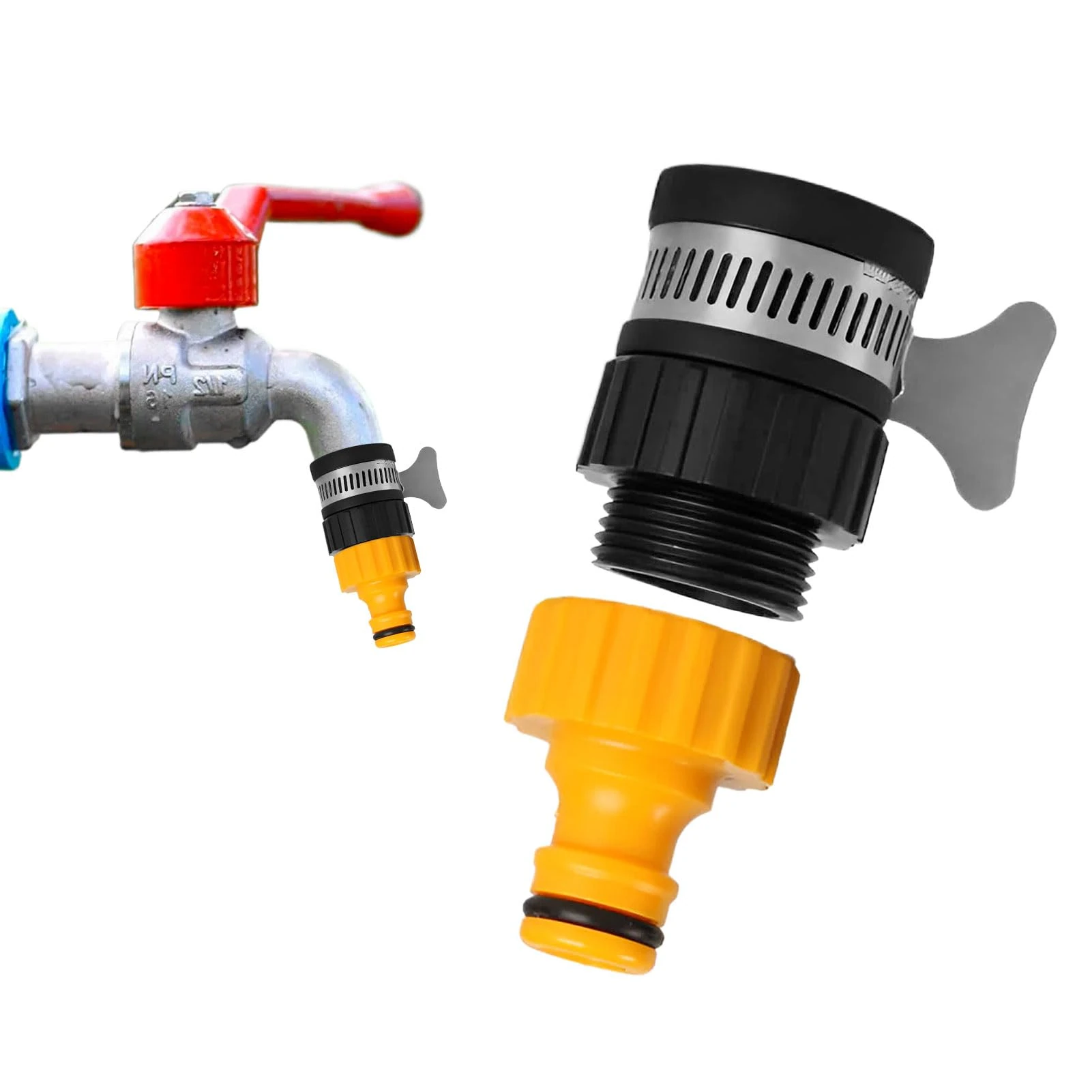 Hose Tap Connector,14-17mm Mixer Tap Hose Connector,Hose Connector to Tap,Garden Tap Hose Connector,Kitchen Tap Hose Connector,Flexible Hose Pipe Tap Connector for Garden Kitchen