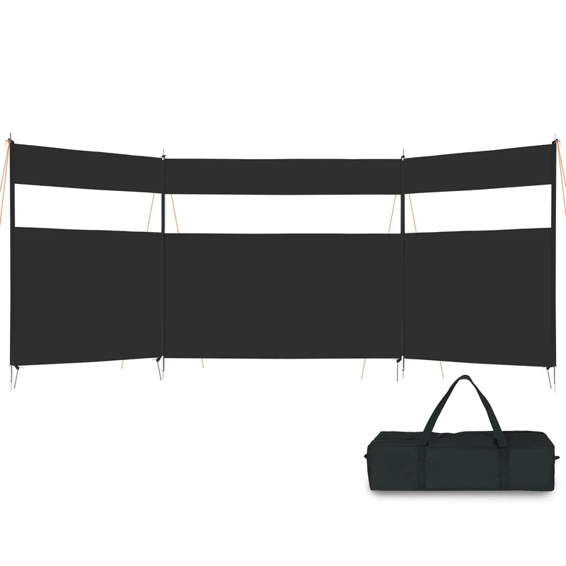 REDCAMP Wind Protection for Camping, Heavy Duty Beach Privacy Screen with Viewing Window, Steel Poles, Pegs Ropes, Outdoor Caravan Privacy Shield for Garden, BBQ, Picnic, Campfire, Charcoal Grills - Image 1