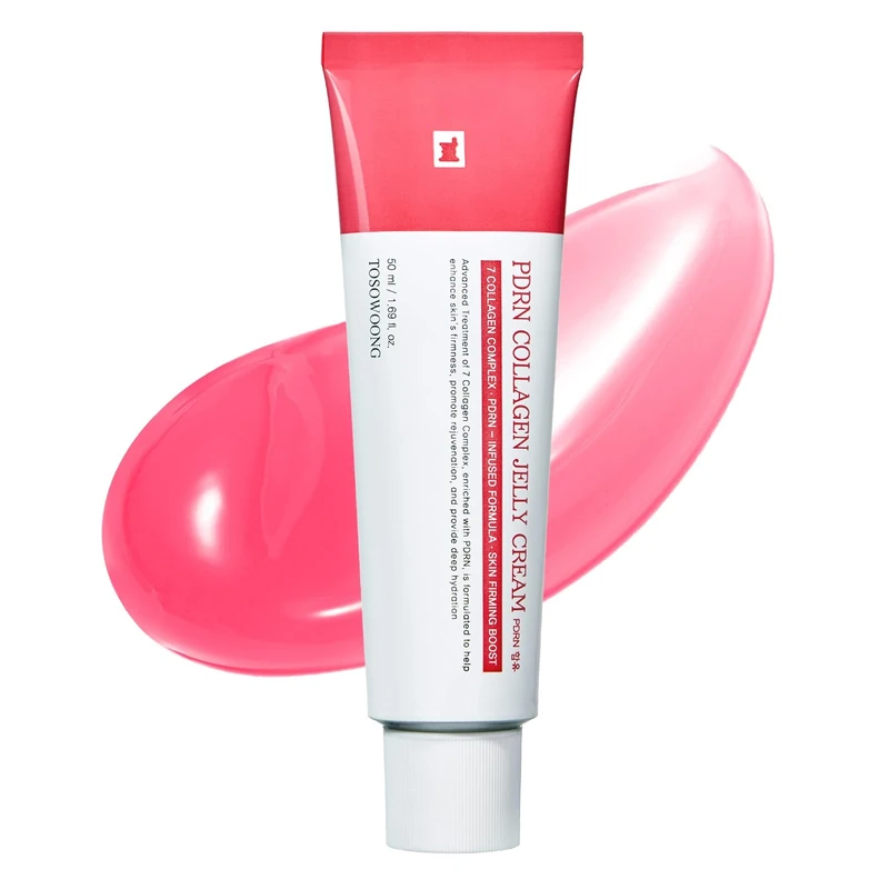 TOSOWOONG PDRN Collagen Jelly Cream with 5,000ppm Salmon DNA PDRN, Niacinamide & Hydrolyzed Collagen, Hydrating & Radiance Boosting Korean Skincare, 50ml, 1.69 fl.oz.