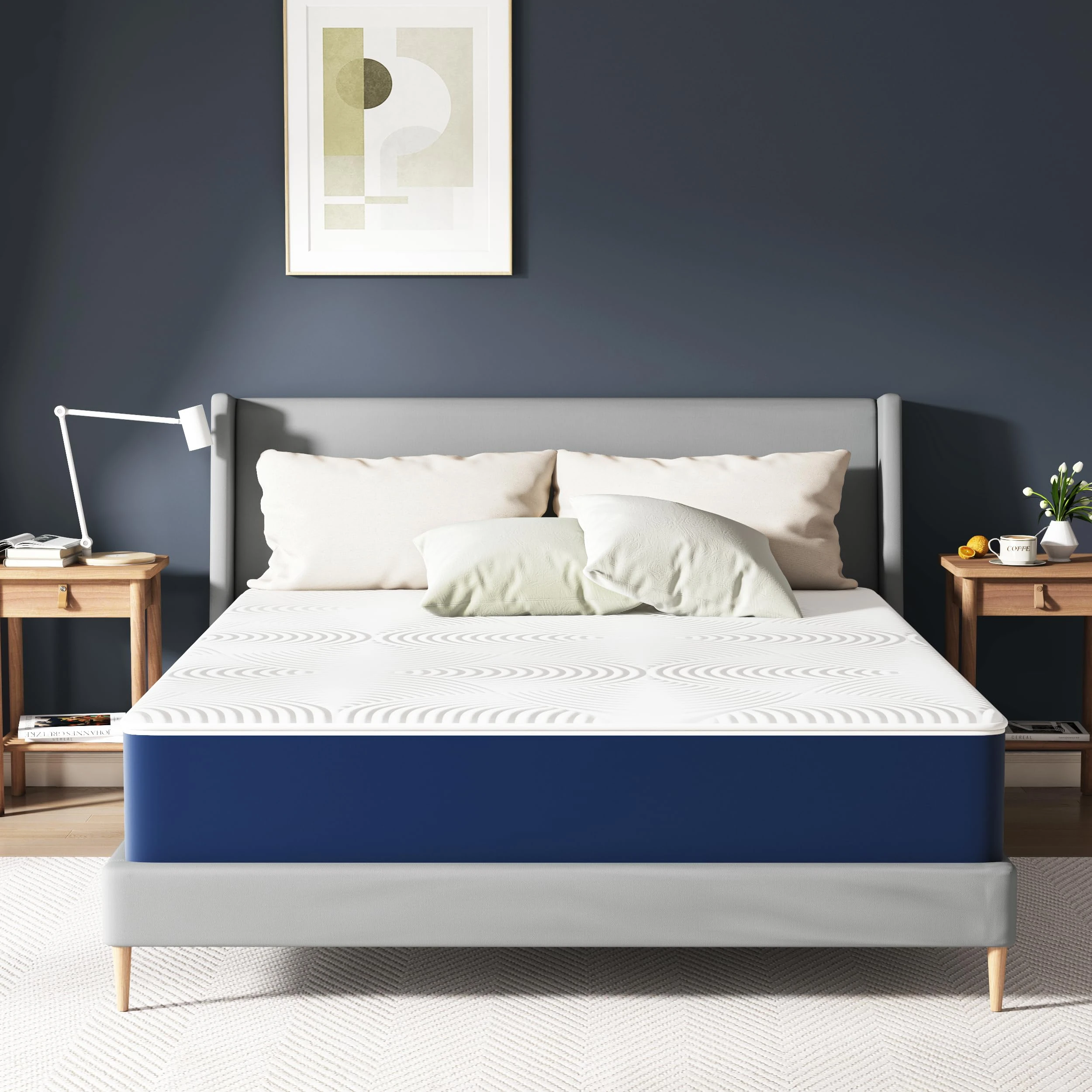 Matoresu Double Mattresses with Breathable Gel Memory Foam, Double Bed Mattress 135x190x20cm with Removable Cover, Pressure & Back Pain Relief, Medium Firm, Double Mattress in a Box