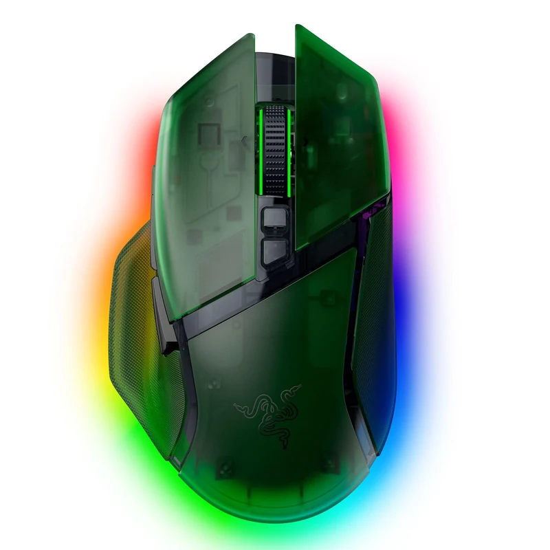 Razer Basilisk V3 Pro 35K Phantom Green Edition - Fully Customizable Wireless Ergonomic RGB Gaming Mouse (4-Way Scroll Wheel, Optical 35K DPI Sensor, 13 Customizable Buttons) Phantom Green