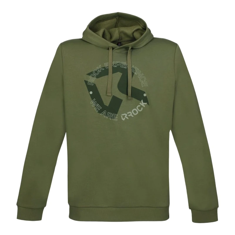 Rock Experience | PRECIPIZIO Hoodie Man Sweatshirt | Outdoor Sweatshirt Green