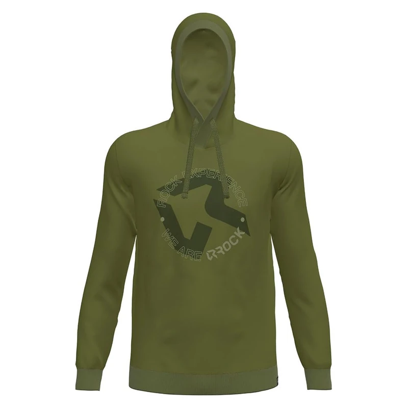 Rock Experience | PRECIPIZIO Hoodie Man Sweatshirt | Outdoor Sweatshirt Green