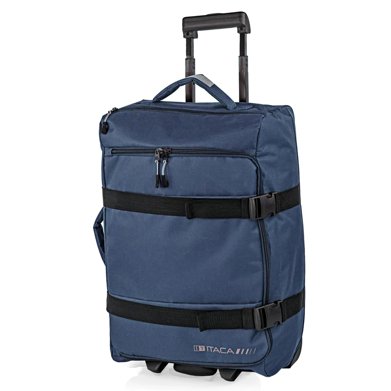 ITACA 55X40X20 Lightweight and Durable Cabin Suitcase Travel or Mala Viagem Compact and Functional, Blue, S, Casual