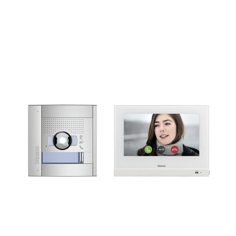 BTICINO, Video Door Intercoms Flex One Set 1 Family House, 2-Wire 7 Inch Touchscreen Monitor & WiFi, SFERA Outside: 135°/96°, Optimised 5 Megapixel Colour Camera, IP54, IK10, 905227