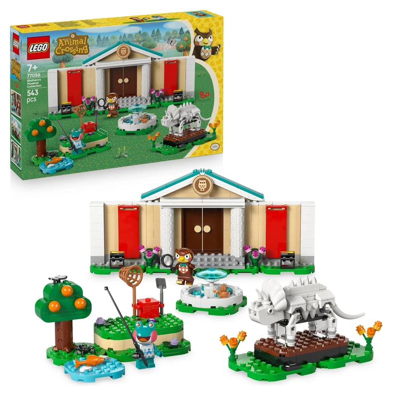 LEGO Animal Crossing Blathers's Museum Collection - Interactive Toy with Blathers & Lily Minifigures, plus Dinosaur Fossils and Accessories - Gaming Gift for 7+ Year Old Girls & Boys - 77056