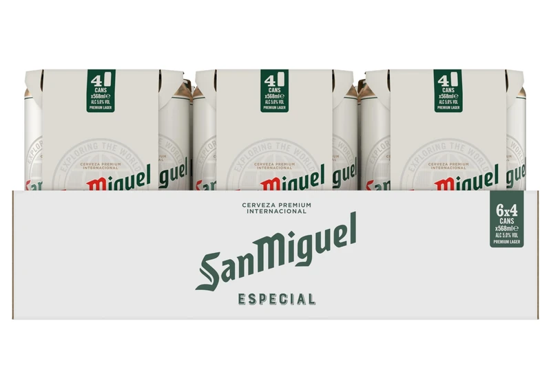 San Miguel Premium Lager Beer, 24x568ml cans