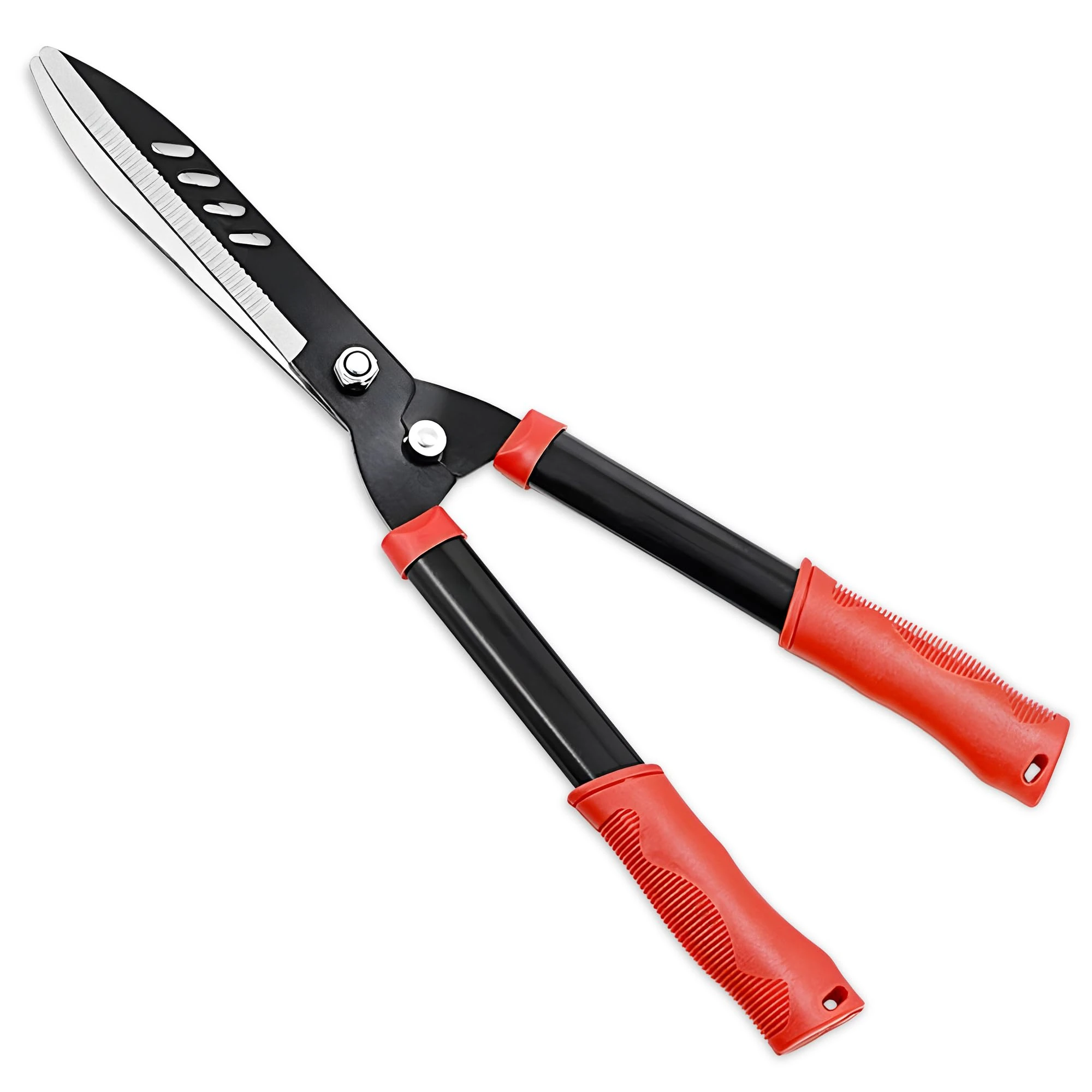10” Carbon Steel Heavy Duty Hedge Shears – Garden Hedge Shear Clippers for Precision Cutting & Trimming of Bushes, Shrubs, and Hedges - Steel Handle with Comfortable ABS Grip