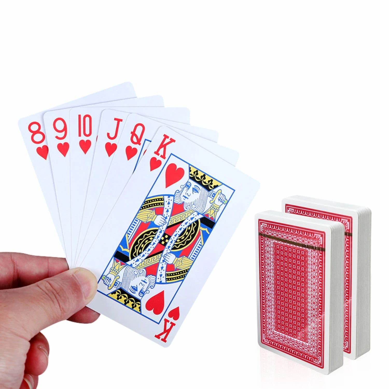 Poker Cards Decks Playing Card Set Travel Size Security Sealed Playing Cards With 2 Jokers Perfect For Card Games From Snap To Blackjack & Giant Bridge Casino Party Decorations Theme Game Night (2 Pk)