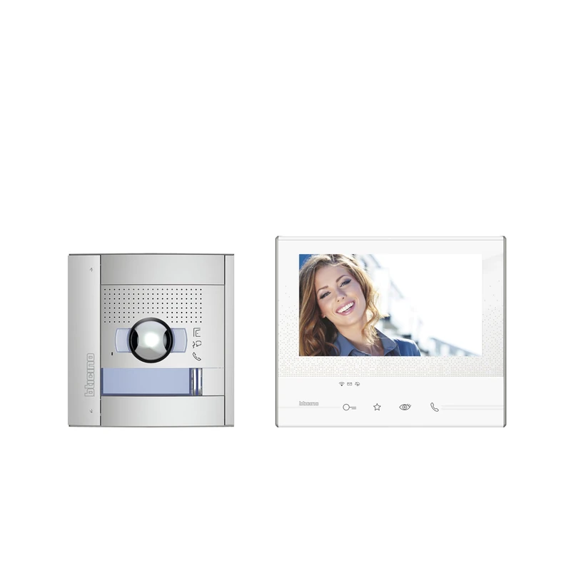 BTICINO, Flex'ONE 905216 Video Set with SFERA Allmetal Door Station and House Station Class 300 X13E, LED Illuminated Name Badges, Smartphone Connection, Optimised 5 Megapixel High Quality Colour - Image 1