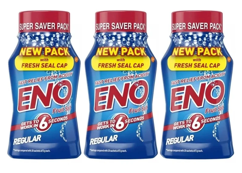 ENO Fruit Salt (Regular) 100g | Pack of 3 | Fast Relief from Acidity | Gentle on Your Stomach | Regular ENO.