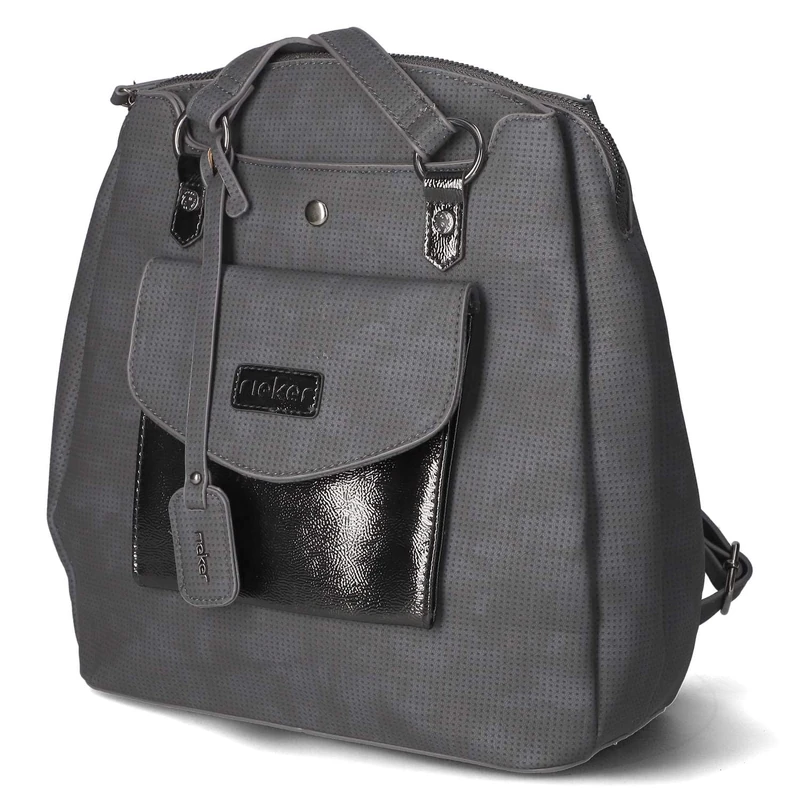 Rieker H1036-14 City Backpack Synthetic Blue, blue, Small