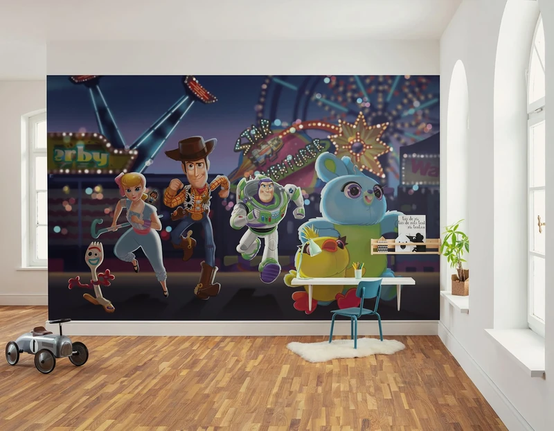 Komar Non-Woven Photo Wallpaper - Disney and Pixar Toy Story Team - Size 400 x 250 cm - Children's Wallpaper