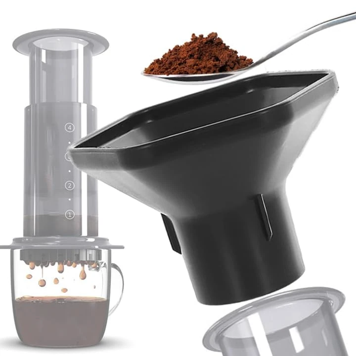 Aero™Press Coffee Maker Funnel Tool Compatible with Original, Go, XL, Clear Portable Espresso Accessories, Coffee Dosing Funnel, Travel-Ready Coffee Gear for Mess-Free Brewing