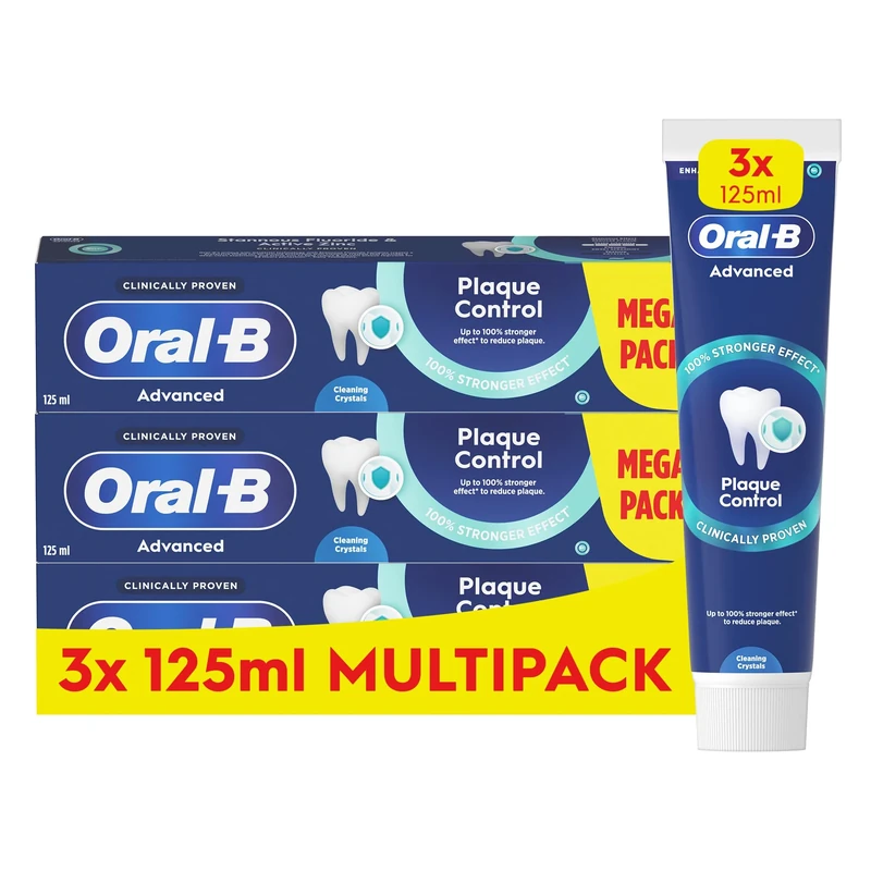 Oral-B Advanced Plaque Control Toothpaste - 125ml Pack of 3