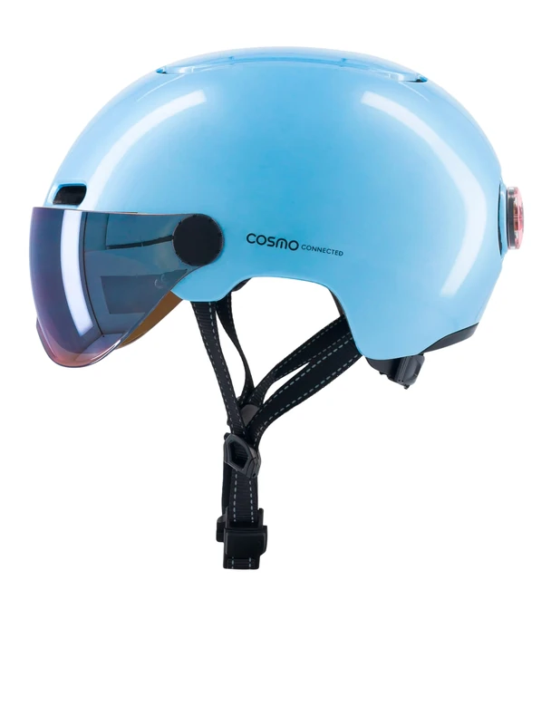 Cosmo Connected Cosmo Fusion Unisex Adult Bicycle Helmet, Bright Light Blue, One Size