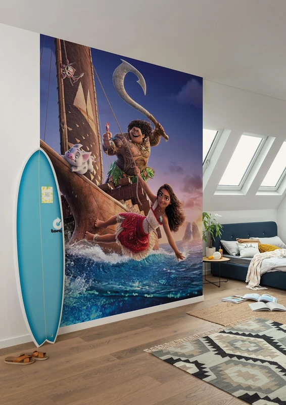 Komar Non-Woven Photo Wallpaper Disney Moana 2 Feel The Ocean Size 200 x 250 cm Viana Children's Bedroom Wallpaper