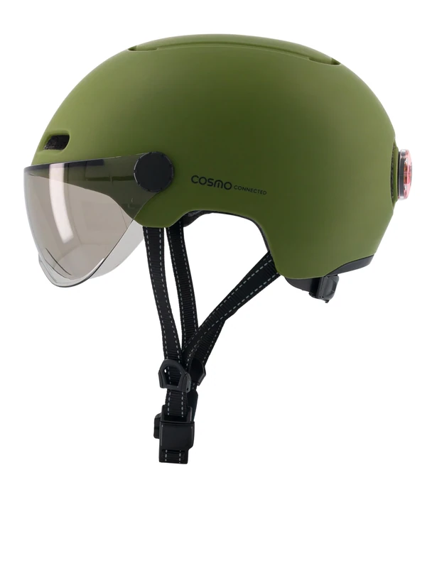 Cosmo Connected Cosmo Fusion Unisex Adult Cycling Helmet, Matt Khaki, One Size