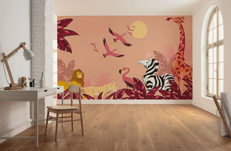 Komar Non-Woven Photo Wallpaper - Disney The Lion King Sunset - Size 500 x 250 cm - Children's Wallpaper
