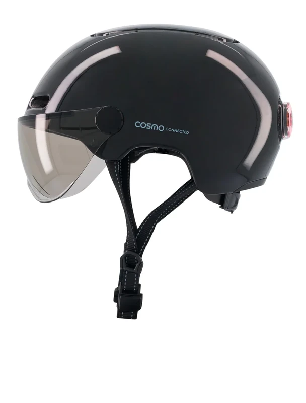 Cosmo Connected - Cosmo Fusion - Smart Bike and Scooter Helmet with Visor, Adult Size - Turn Signals, Auto Brake Light, Trip Sharing, Fall Detection