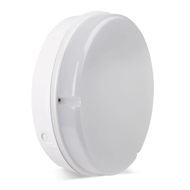 Bright Source Wall & Ceiling Round Utility LED Bulkhead, White, Emergency, Corridor Function, Switchable Wattage 9W 14W 18W, IP65, 120° Beam Angle, Switchable 3CCT Colour 3000K 4000K 6000K