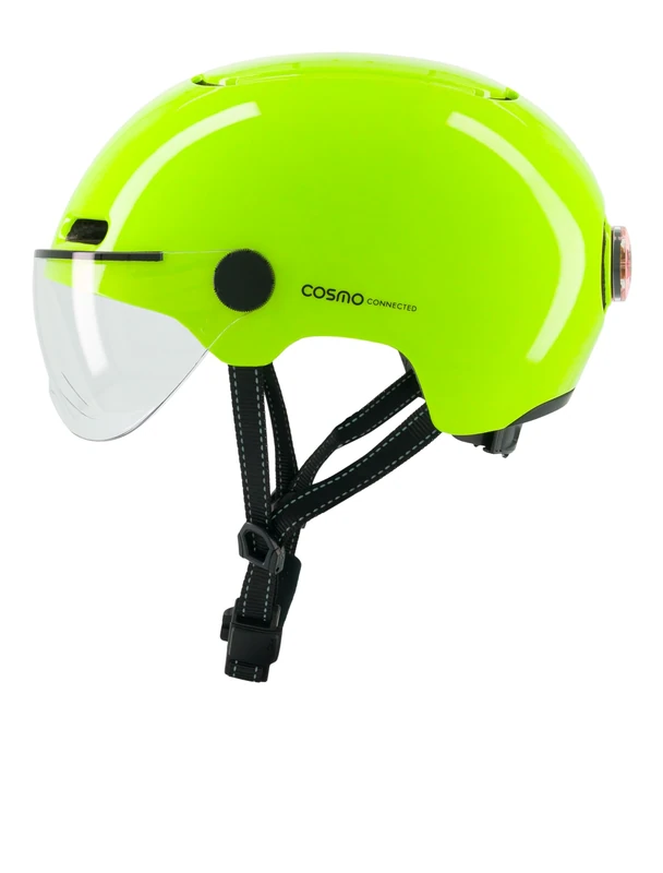 Cosmo Connected Cosmo Fusion Unisex Adult Bicycle Helmet, Bright Neon Yellow, One Size