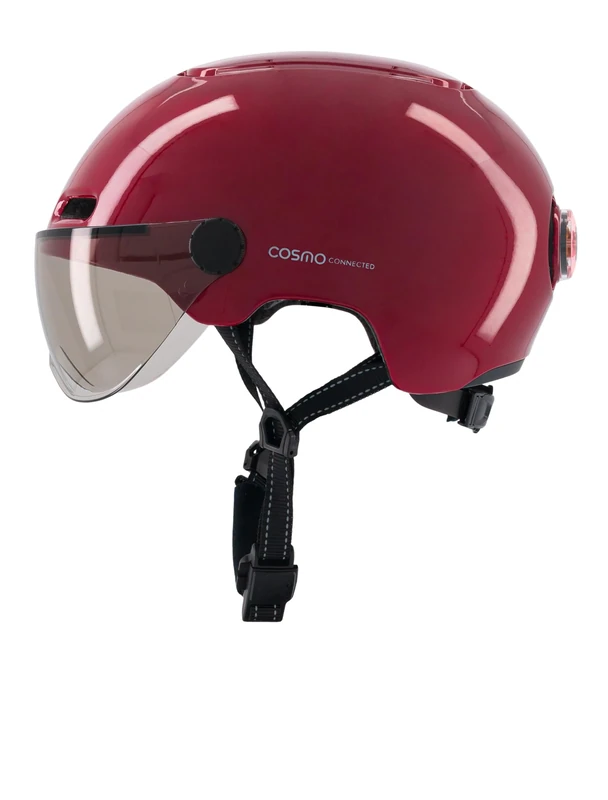 Cosmo Connected Cosmo Fusion Unisex Adult Bicycle Helmet, Bright Burgundy, One Size