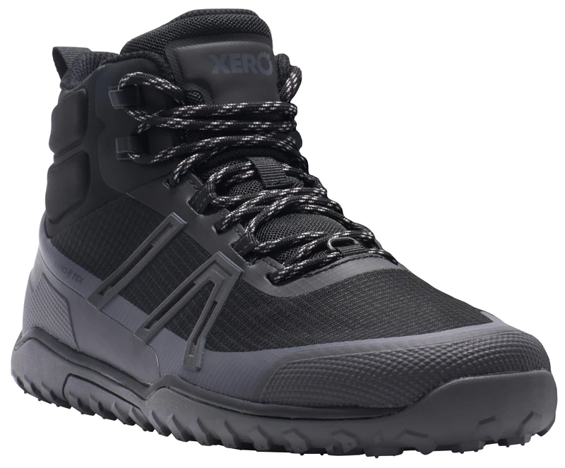 Xero Shoes Mens Scrambler Trail Mid WP Black/Asphalt UK 8