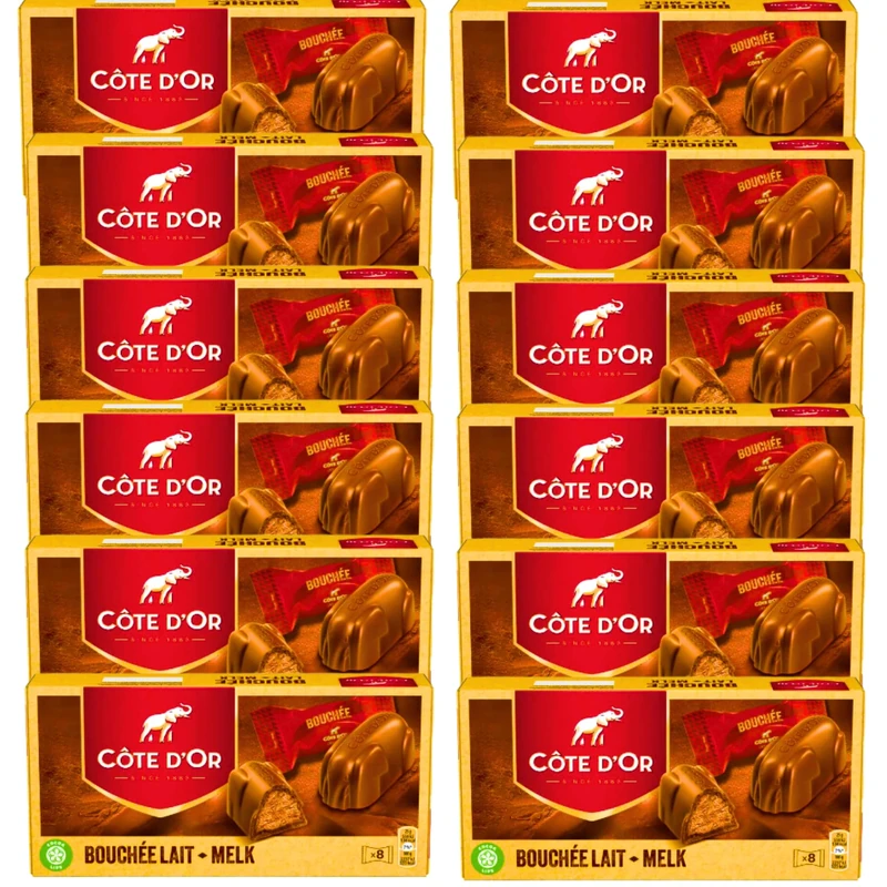 Cote Dor Milk Chocolate Bouchees Gift Pack 8X25G (Full box of 12 Packs)