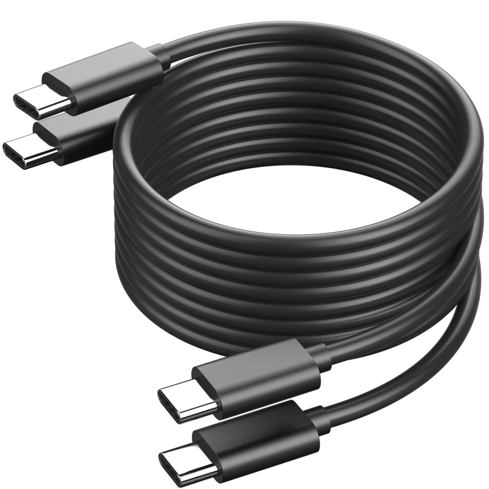 65W USB C Charging Cable,1.8M Type C Laptop Power Cable for HP Spectre Envy Chromebook/DELL/Thinkpad Yoga/Asus/Samsung/MacBook Pro Mini Air/Matebook,Laptop Computer Replacement Charger Cord 2Pack