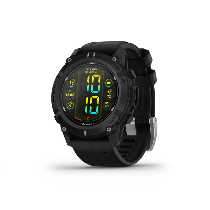 Garmin Descent G2, Rugged Multi GNSS Watch Style Dive Computer, 46mm Smartwatch, AMOLED Display, Multiple Dive Modes, 10ATM Rating, Health & Wellness Features, Up to 10 days battery life, Black