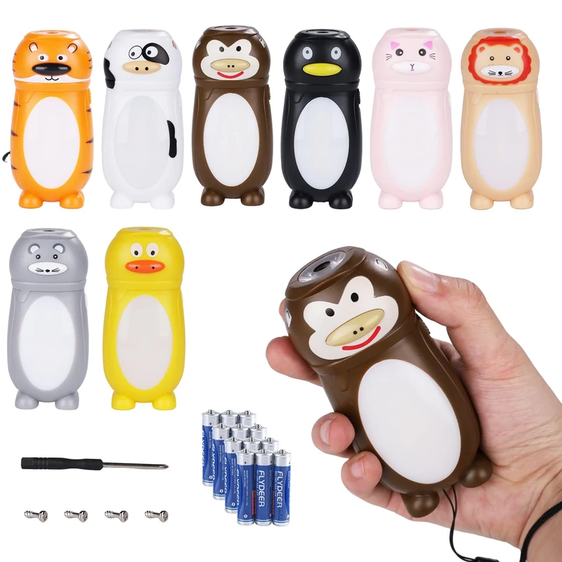 KunHe 8 Pack Stocking Stuffers Christmas Gifts Kids Small Mini LED Flashlight Camping Essentials for KidsToddlers Lantern Cute Girls Boys Gift