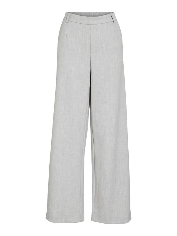 Vila Vivarone Hw Wide Pant - Noos, Light Grey Mix, 10