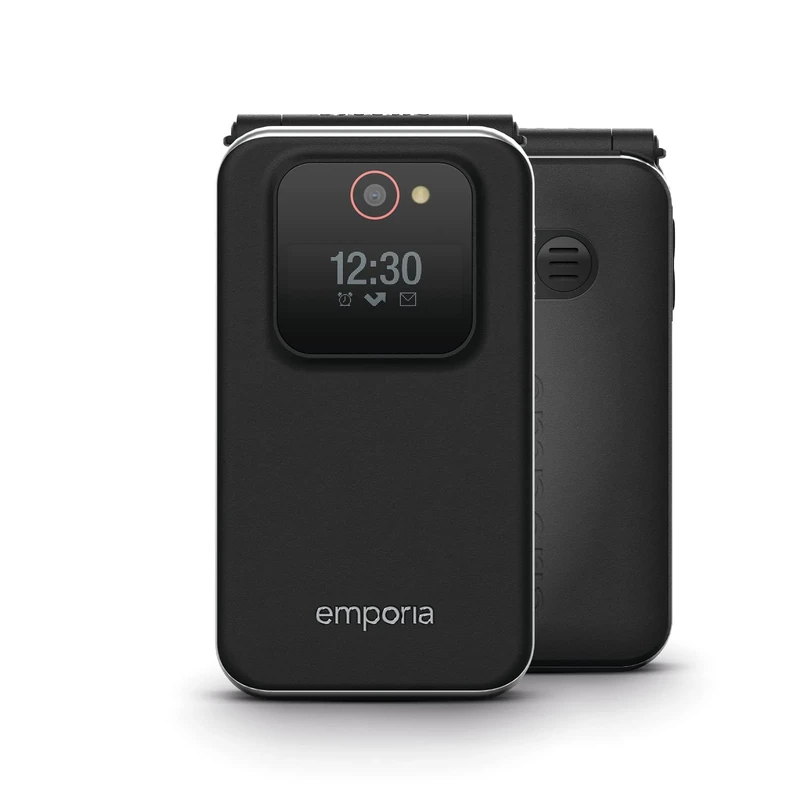 emporiaJOY-LTE, Senior Mobile Phone 4G, Contract-free key Flip Phone, Mobile Phone with Emergency Call Key, 2.8 Inch Screen, Black