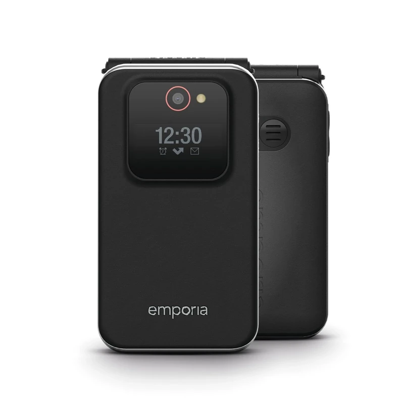 emporiaJOY 2G, Senior Mobile Phone 2G, Contract-free key Flip Phone, Mobile Phone with Emergency Call Key, 2.8 Inch Screen, Black