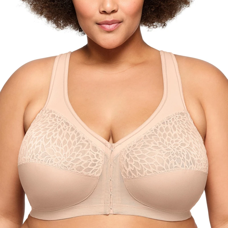 Glamorise MagicLift Front-Closure Racerback Wirefree Bra 1206 (Women's & Women's Plus)