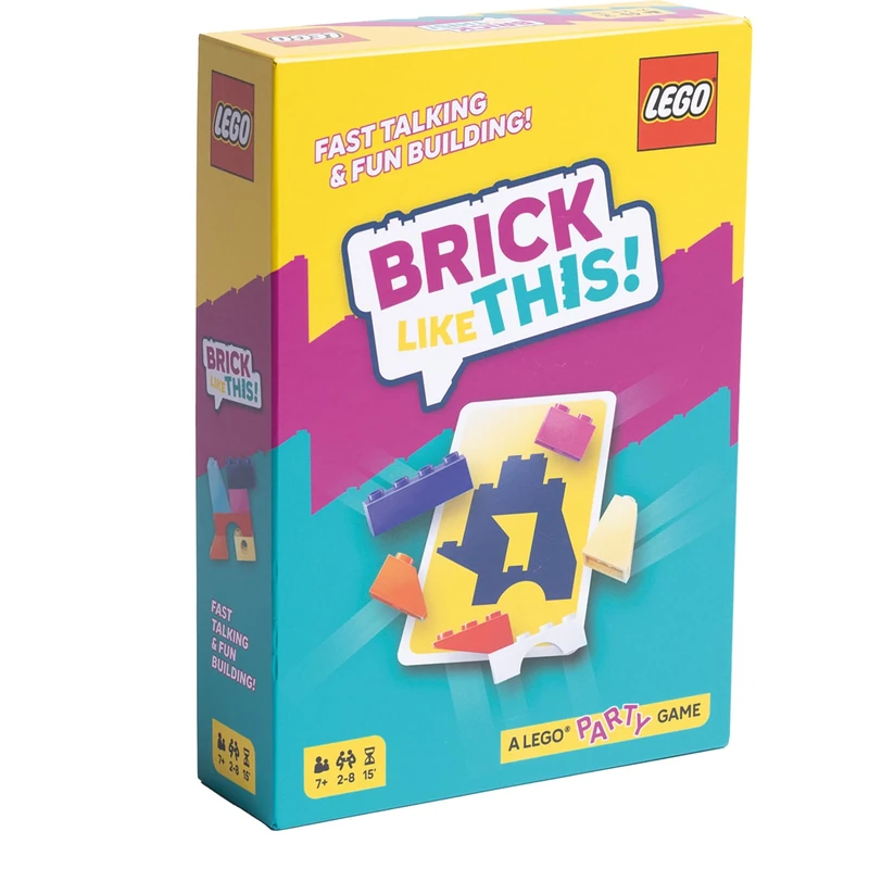 Asmodee Brick Like This! The Official LEGO Party Game - A fast, fun, building game for families, kids, teens, adults – Play in 15mins, with 2-8 Players, Ages 7+, English Version
