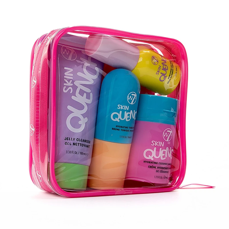 W7 Skin Quench Full Size Skincare Gift Set - Hydrating Skincare Bundle with Aloe Vera & Ceramides - Complete & Long-Lasting Moisturising At-Home Routine